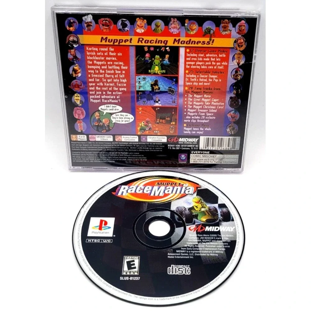 Muppet's Race Mania PS1 PlayStation 1 CIB COMPLETE IN BOX